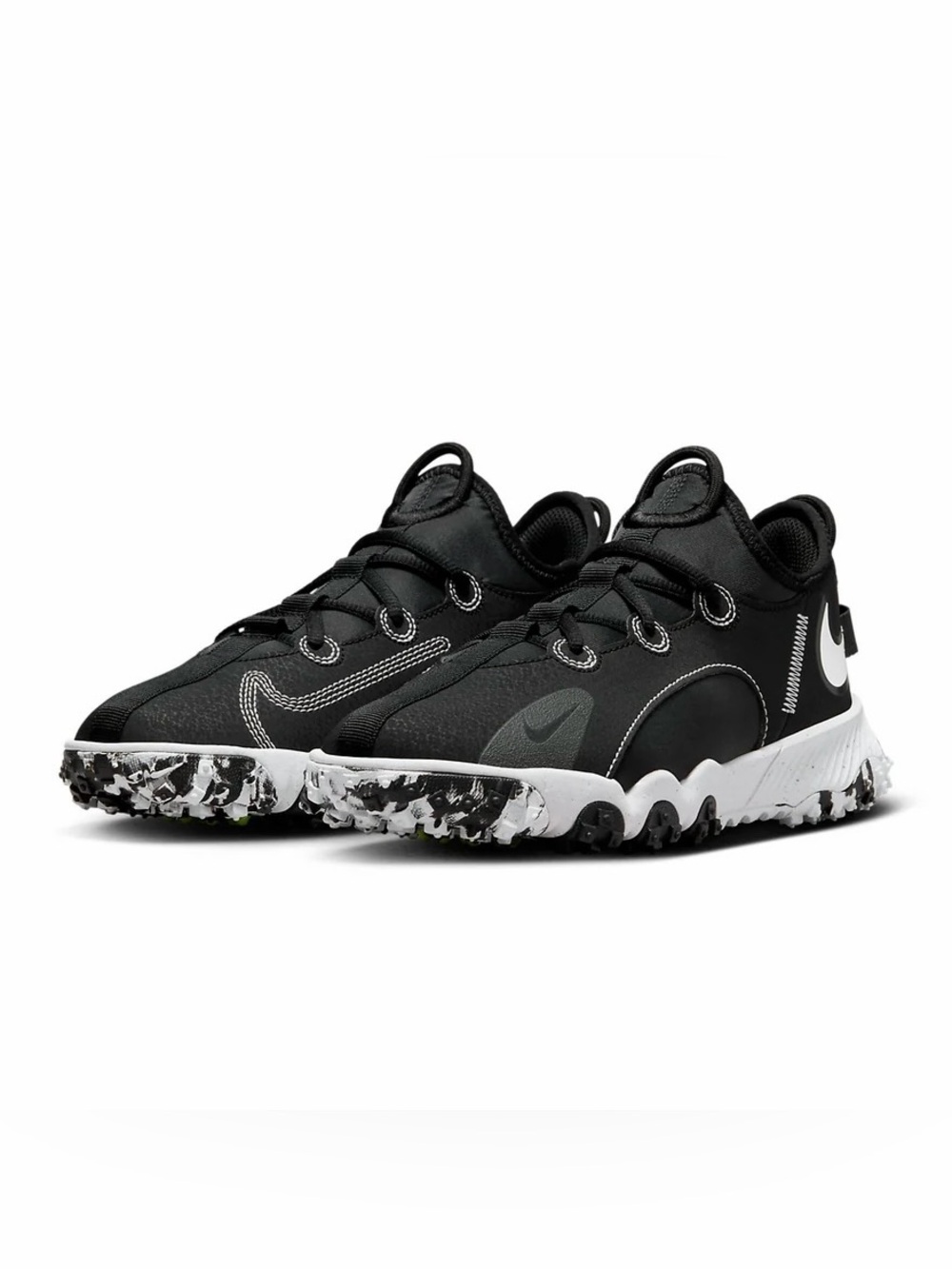 Nike Force Trout 8 Keystone Kids Black White Baseball Shoes DJ6949-002 Size 6Y